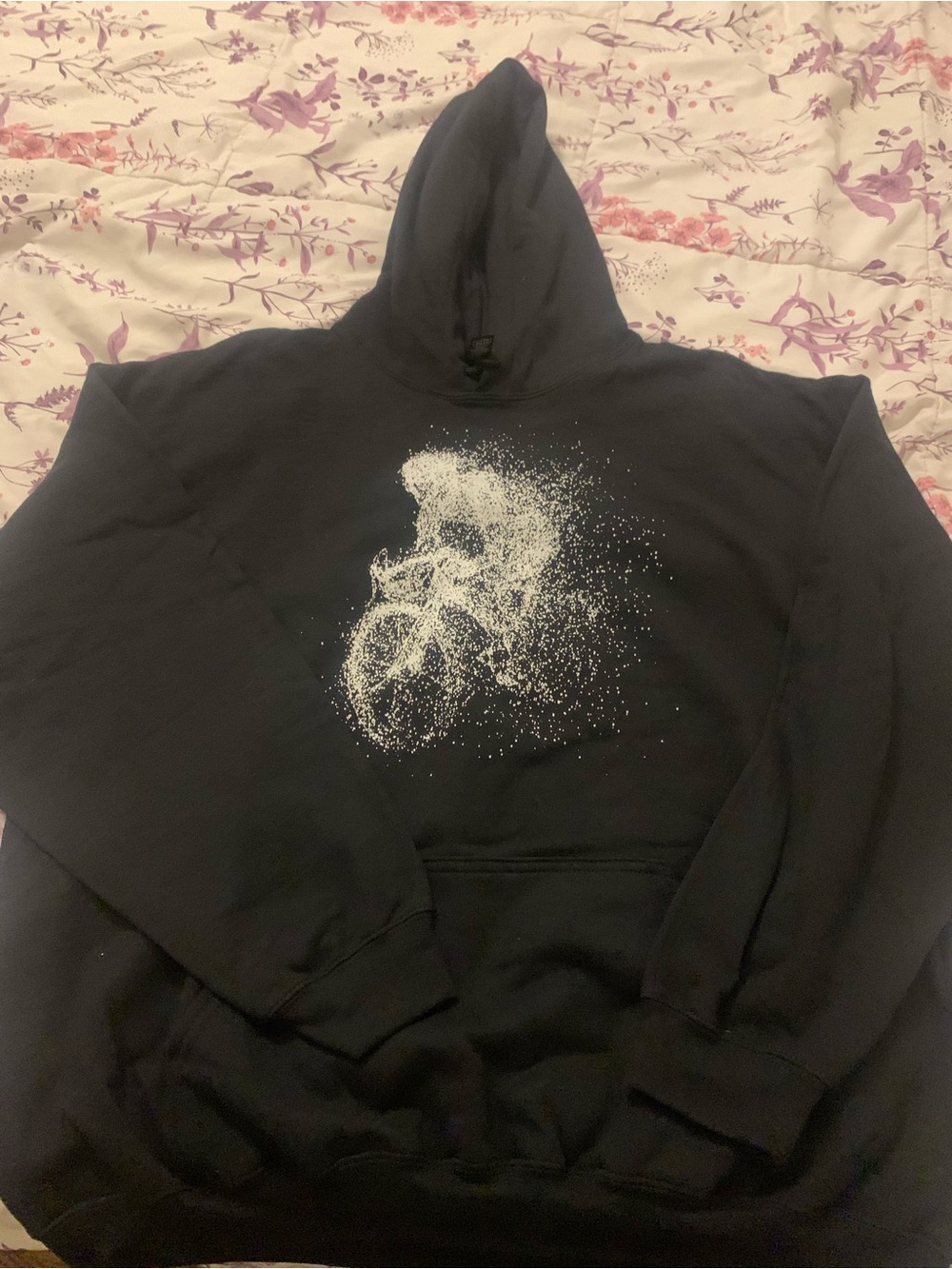Hoodie XL with cyclist graphic